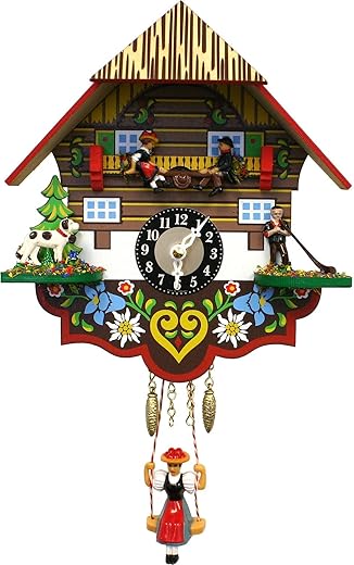 193KSQ ENGSTLER Battery-Operated Cuckoo Clock-Mini Size, Multi