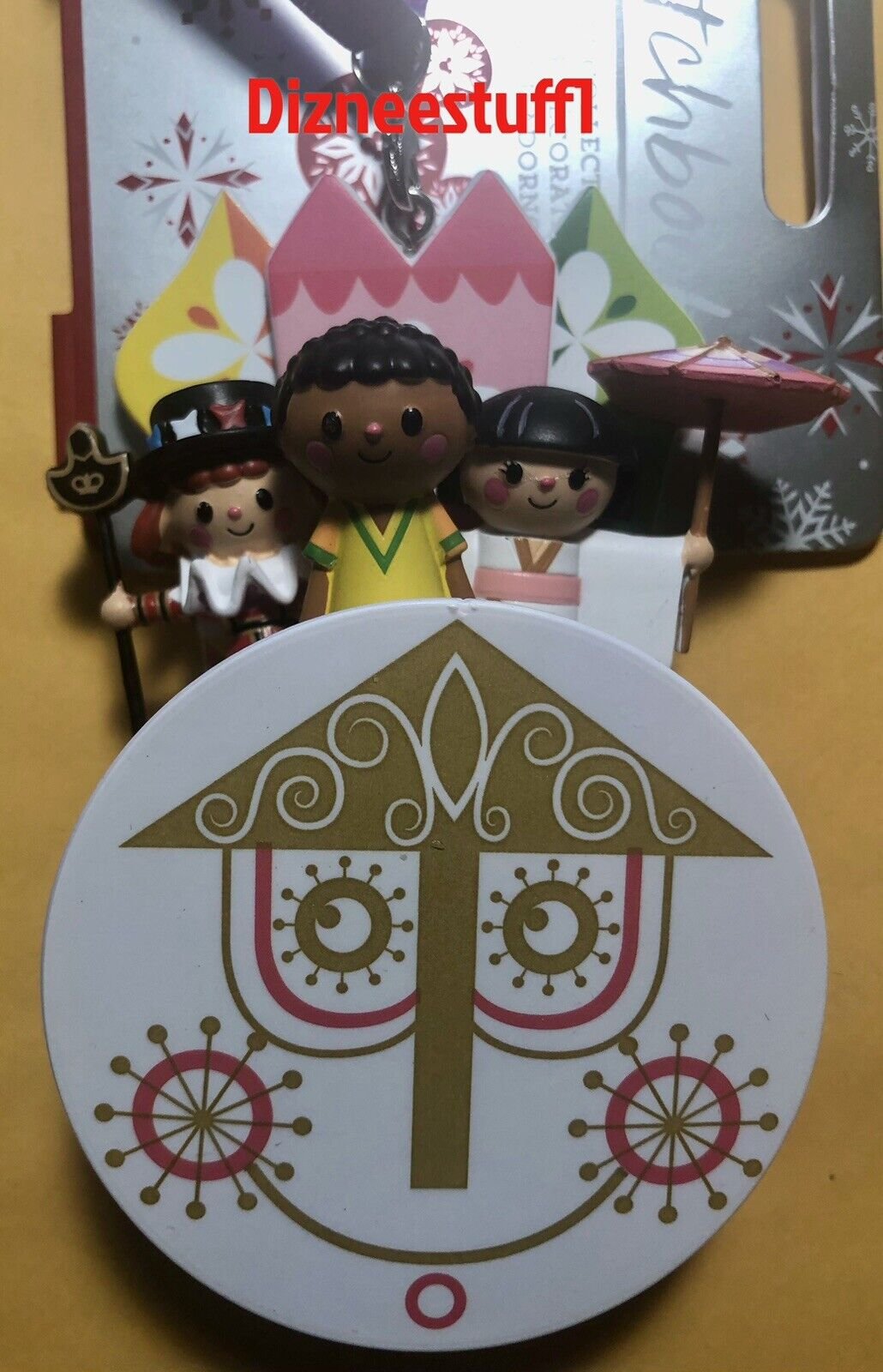 2023 Disney Parks It’s A Small World Attraction Clock Christmas Ornament New