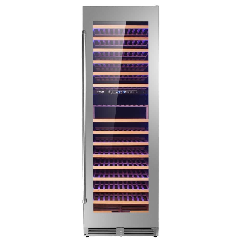 24 in. 162-Bottle Dual Zone Freestanding Wine Cooler