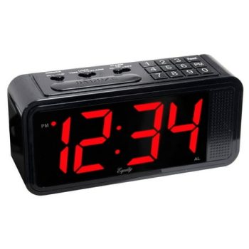 75907 Equity by La Crosse Electric Quick-Set 1.8 Red LED Digital Alarm Clock