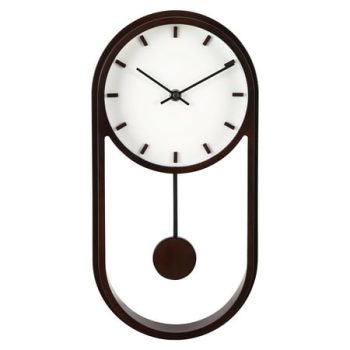 Better Homes & Garden Indoor Faux Wood Pendulum Analog Wall Clock