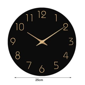 LINASHI Silent Wall Clock Wall Clock Silent Non-ticking Battery Operated Wooden Hanging Clock for Home Bathroom School Office Decor Battery Powered Wall Clock