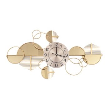 Modern Wall Clock Mid Century Living Large Metal Gold Clock Home Decor