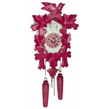 Quartz Cuckoo Clock 5 leaves, bird, with music