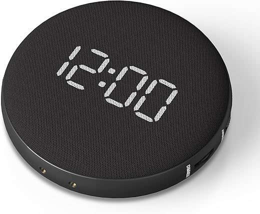 REACHER Loud Alarm Clock for Heavy Sleepers Adults, Vibrating Alarm Clock with Bed Shaker for Travel, Portable, Rechargeable Battery Powered, Alarm Clocks for Hearing Impaired, Deaf, Seniors,Teen