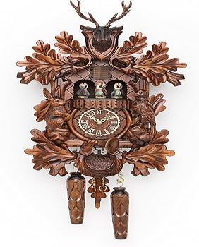 Trenkle Quartz Cuckoo Clock Hunting Clock, with Music, Turning Dancers TU 378 QMT HZZG