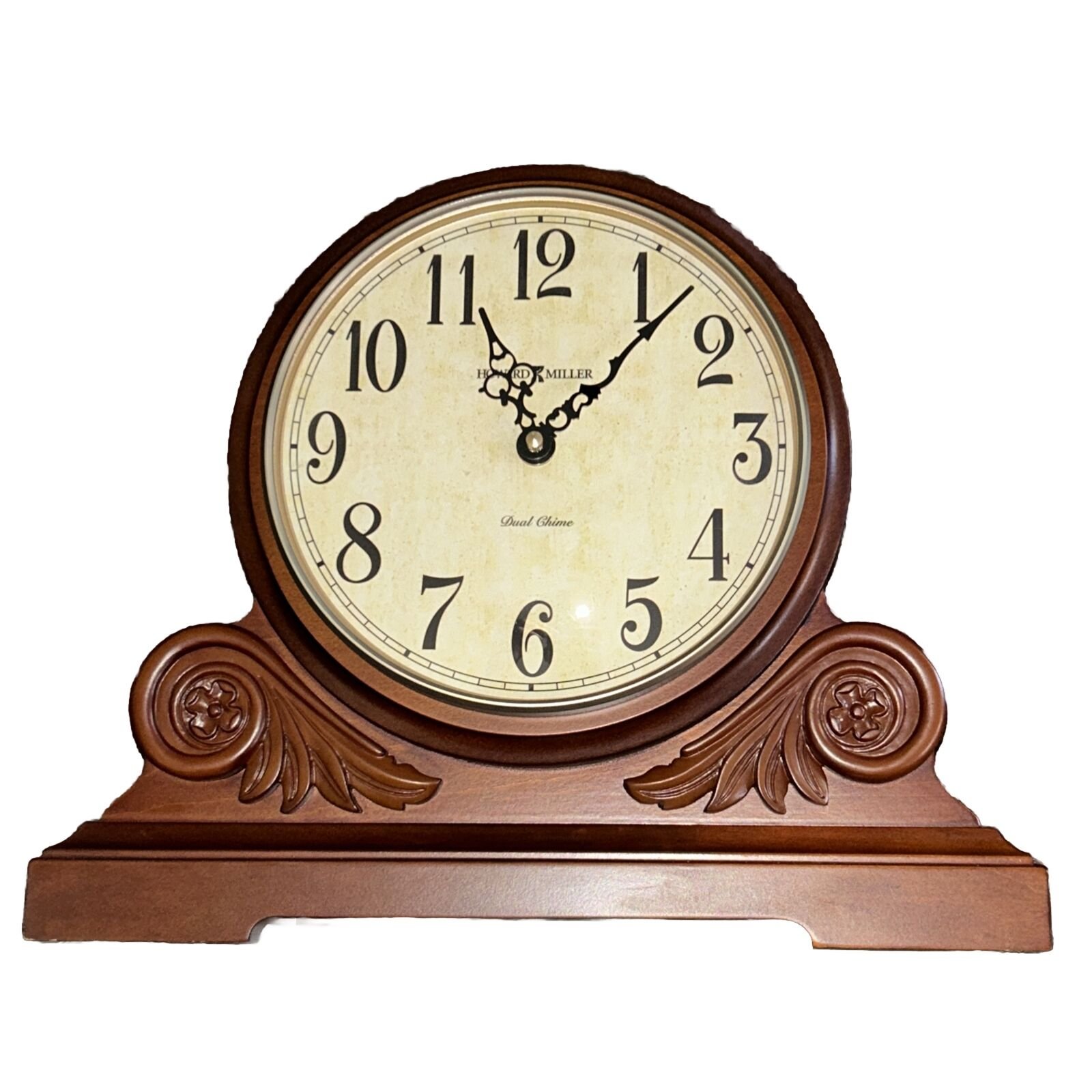 635-138 "DESIREE"--HOWARD MILLER TABLE MANTEL CLOCK IN AMERICANA CHERRY 635138
