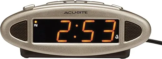 AcuRite 13027A Intelli-Time Digital Alarm Clock,Black