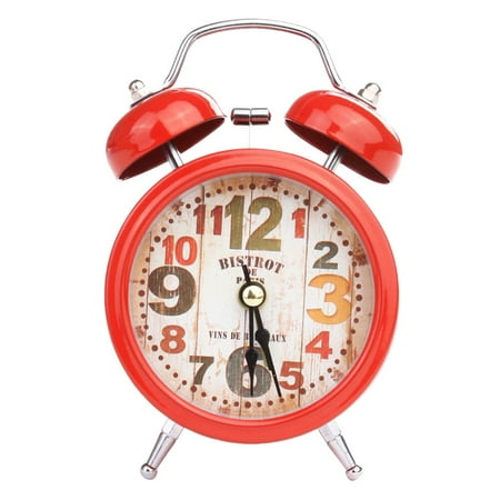 Alarm Clock Ring Bell Key Chain Charms with Light Metal Small European Style Mute