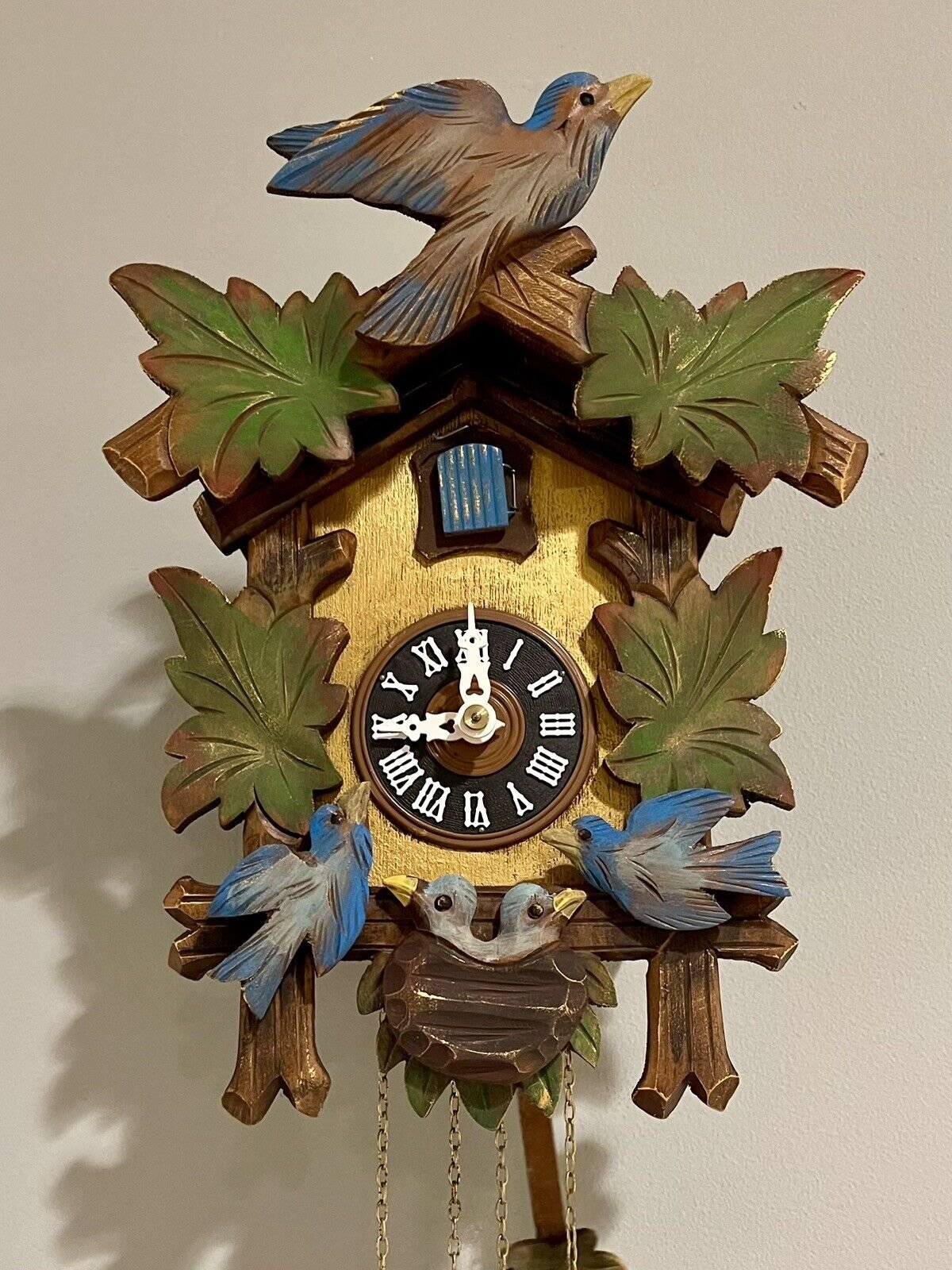 Albert Schwab Karlsruhe West Germany Wood Black Forest Cuckoo Clock Estate Sale