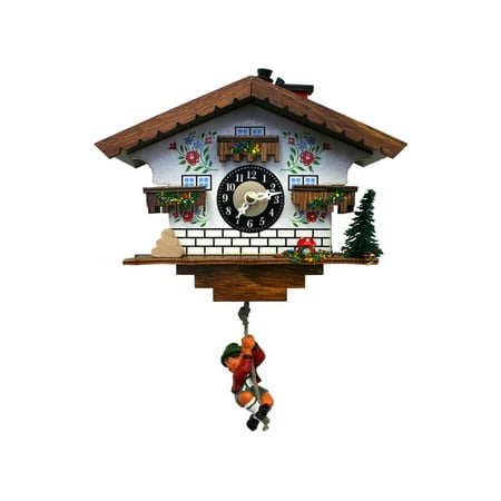 Alexander Taron 6.75 Engstler Battery-Operated Boy Swing Mini Size Cuckoo Wall Clock