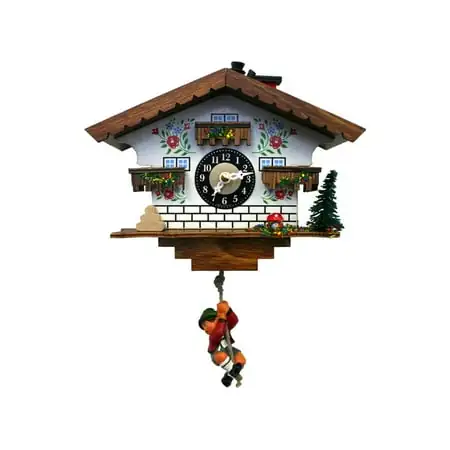 Alexander Taron 6.75 Engstler Battery-Operated Boy Swing Mini Size Cuckoo Wall Clock