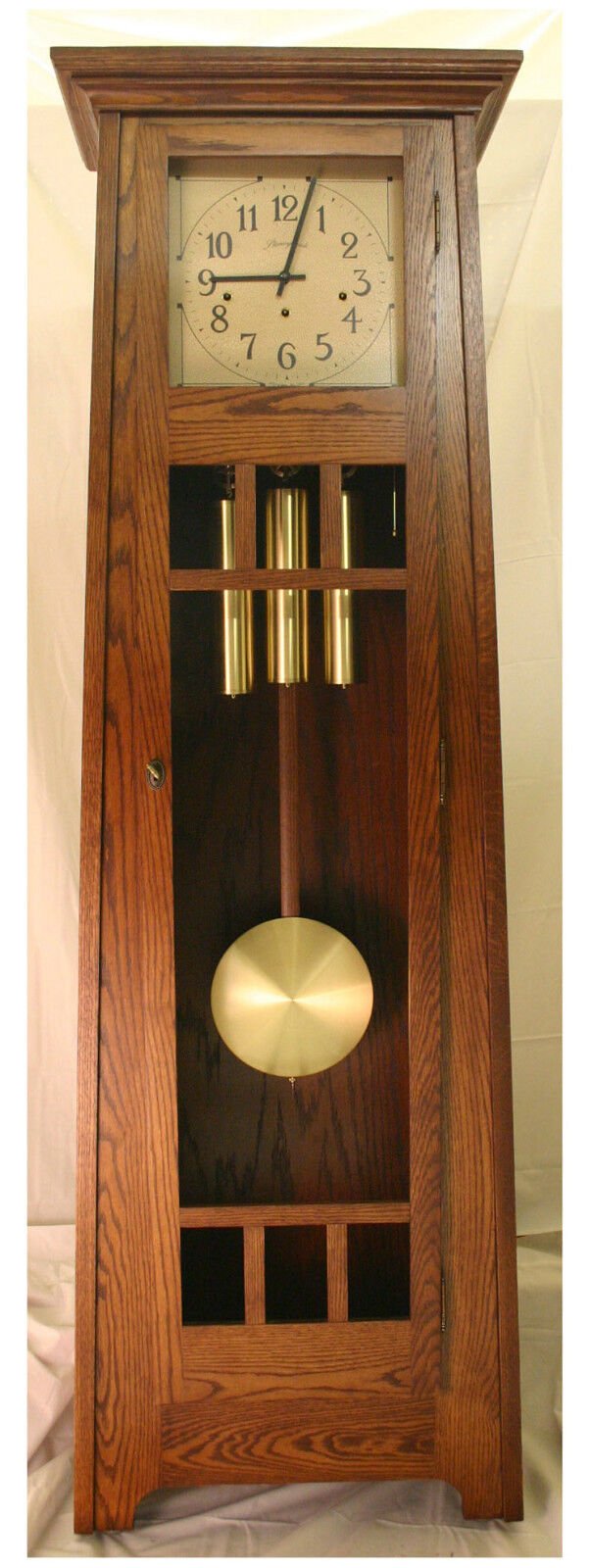 AMERICAN MADE MISSION OAK GRANDFATHER CLOCK BY STONEYBROOK CLOCKS -THE LUDWIG II