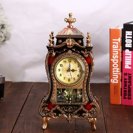 Antique Clock,Vintage european-style Table Desk Clock,Wall Clock With Pendulum And Chimes for Home Decoration