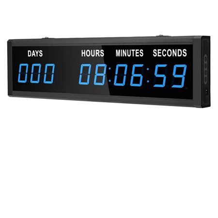 Blue 1.8 9Digits Large LED Countdown Count Up Days Clock with Remote Christmas Event