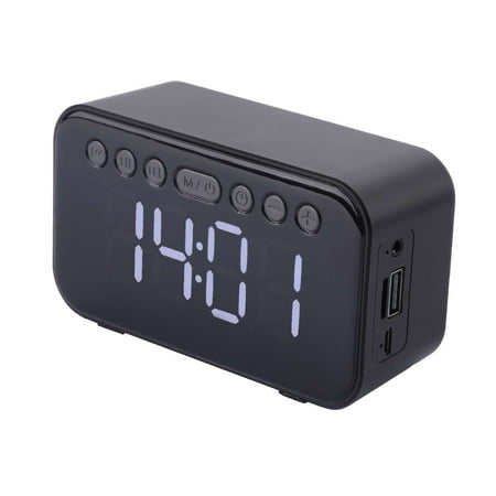 Bluetooth 5.0 Wireless Speaker LED Screen Display Dual Alarm Clock Bluetooth Speaker Calling FM Radio Function Bluetooth Speakers for Travel, Picnic, or in Office, Home