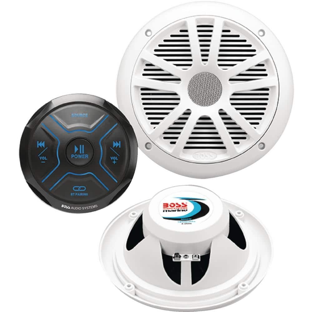 Bluetooth Gauge Receiver Package With 6.5 in. Marine Speakers