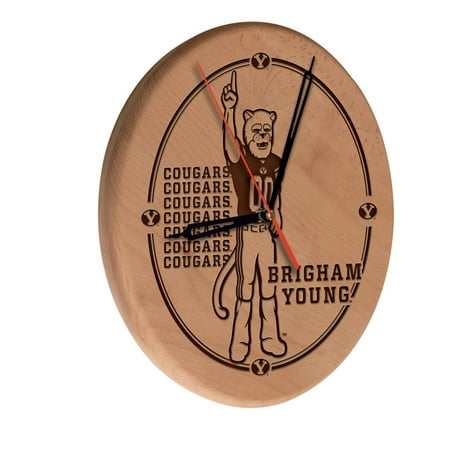 Brigham Young Laser Engraved Wood Clock