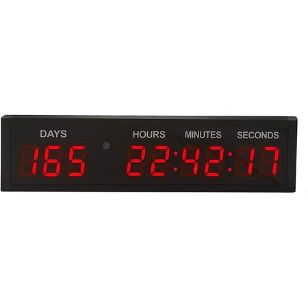 Btbsign LED Countdown Clock Safety Event Timer with Remote and Buttons for 1.8'' 9 Digits