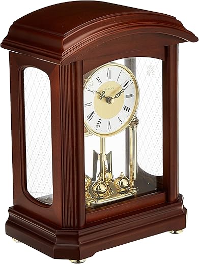 Bulova B1848 Nordale Clock, Walnut Finish