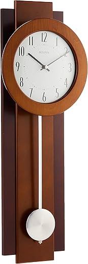 Bulova C3383 Avent Pendulum Deco Wall Clock, 18