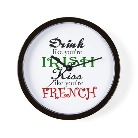 CafePress - Drink Irish Kiss French - Unique Decorative 10 Wall Clock