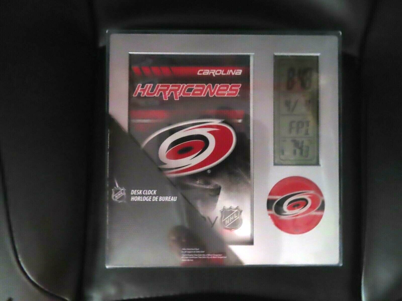 Carolina Hurricanes WinCraft Sports Team Desk Clock Digital clock, date, & temp