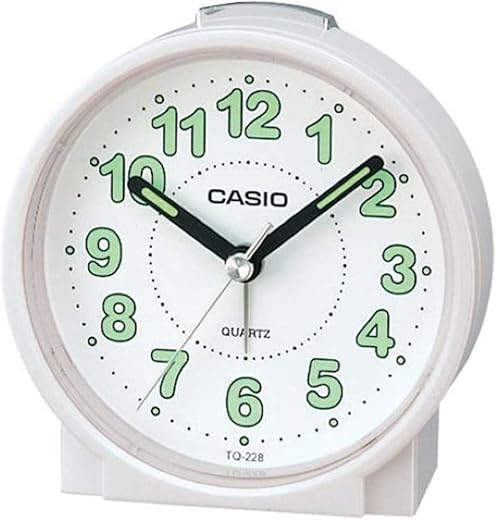 Casio Tq228-7df Round Travel Table Top Alarm Clock