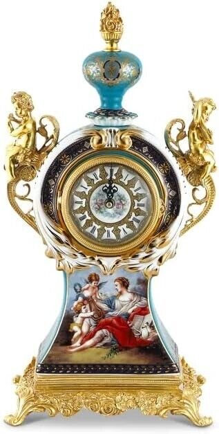 Cherub Table Clock, Decorative Desk and Shelf Clock Unique House Warming Gifts