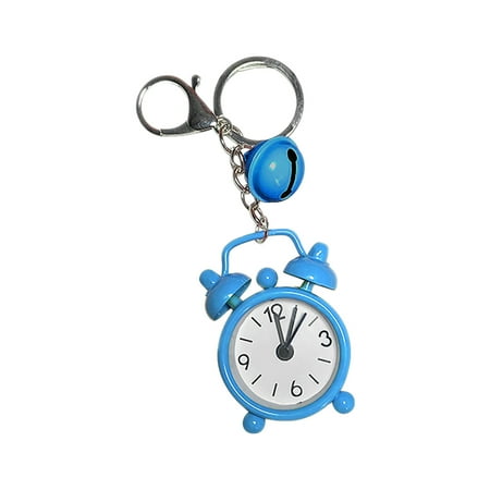 Clearance! Himery Key Chain Cute Alarm Clock Keychain Keyring Key Pendant with Timing Function Small Bell Long Battery Life Accessory Mini Alarm Clock Key Chain for Bag Jewelry Blue