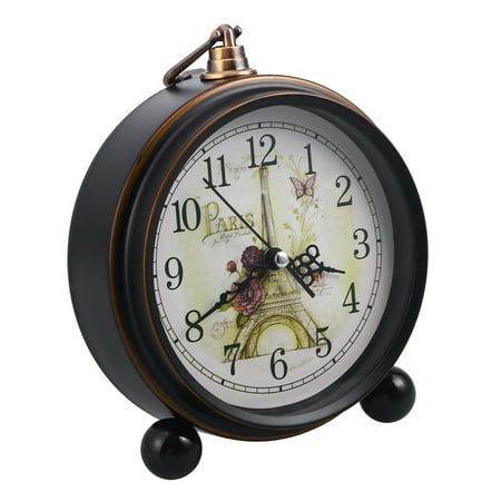 Clocks Antique Clock Beep Wake Round Travel Alarm Clock Retro Clock European Style Student Travel