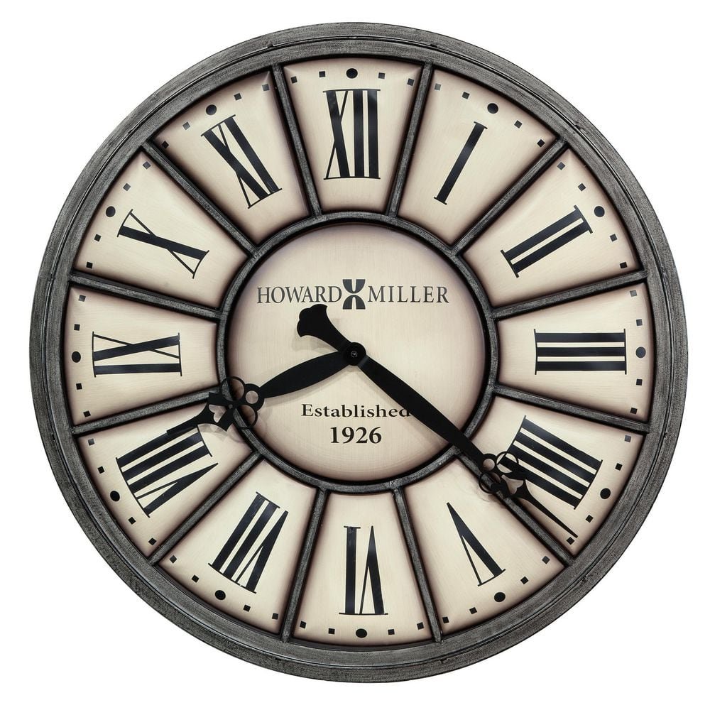 Company Time II Black Wall Clock