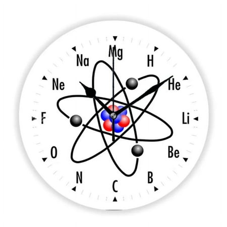 Cool Brushed Aluminum Metal Look Science Lab Chemistry Large Wall Clock Minimalist Chemical Engineer Watch Home r Gift