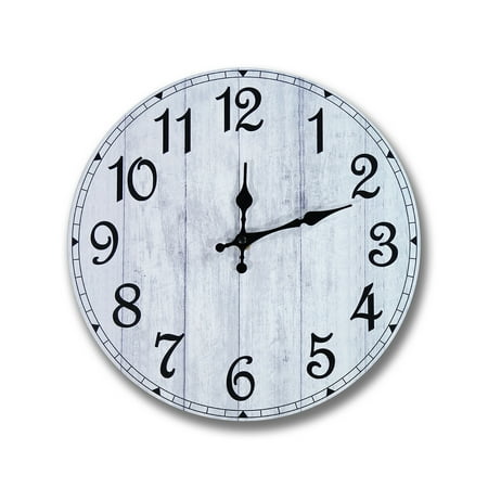 Cross-Border Hot Pocket Watch Retro Wood Grain Mute Clock Simple Living Room Noiseless Clock Creative Decoration Wall-Mounted Wholesale