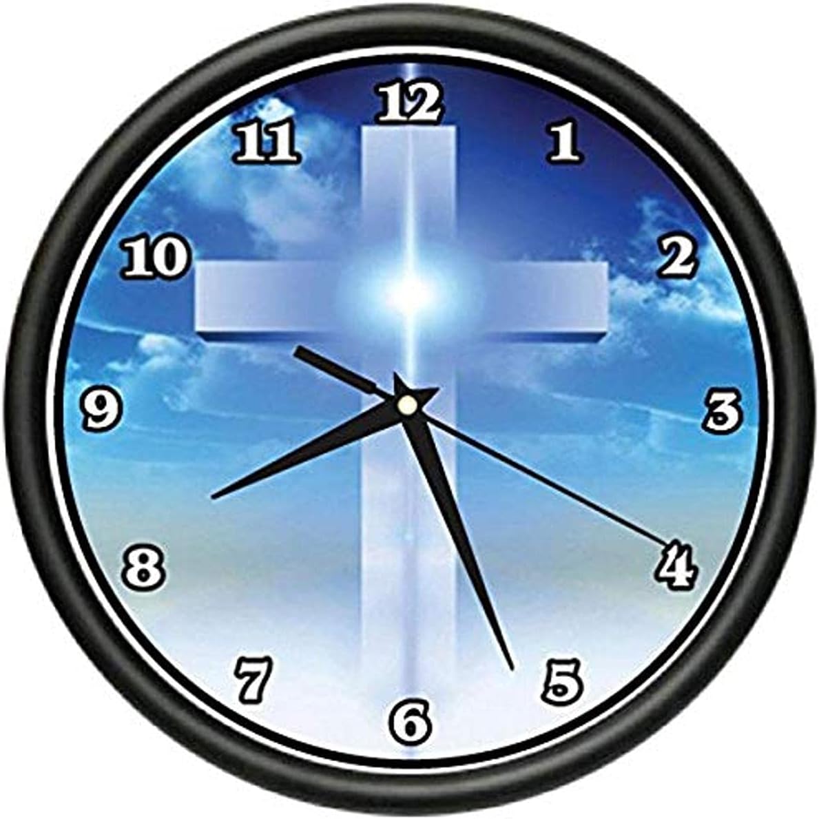 Cross Wall Clock Jesus Christian Religious Spiritual Gift