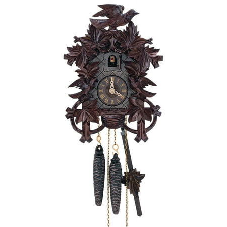 Cuckoo Clock 8 Leaves, 3 Birds, Nest