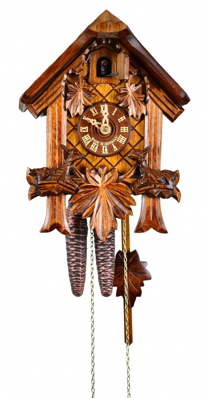 Cuckoo Clock House, three Leaves, Bambi 1.0207.01.C NEW