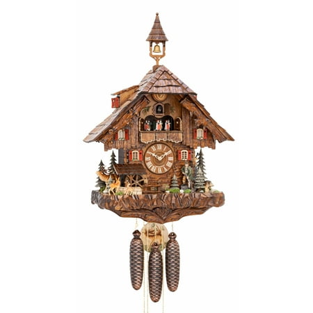 Cuckoo Clock Hunter's House, turning mill-wheel