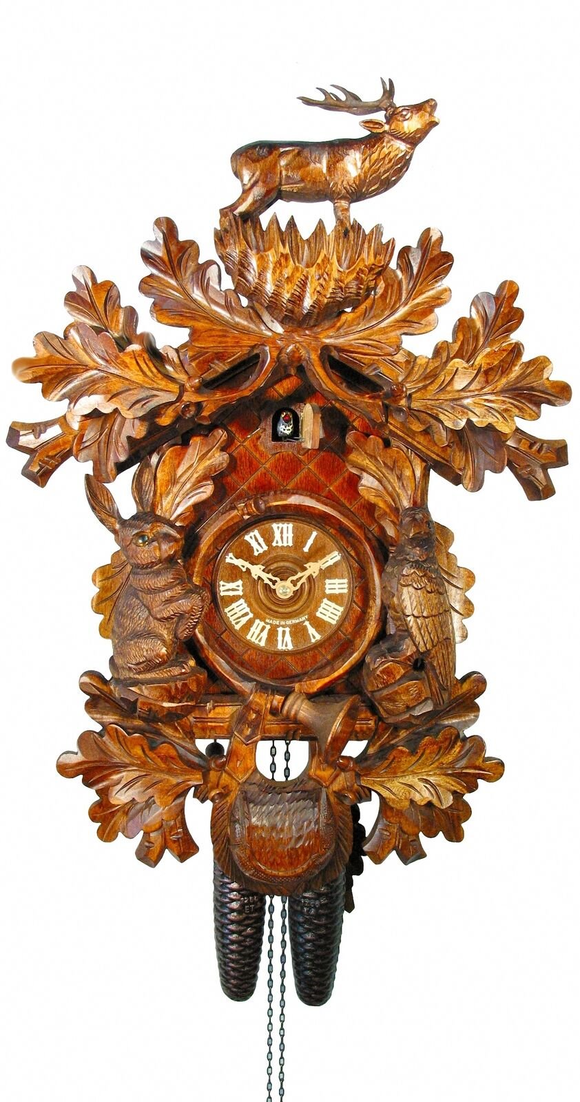 Cuckoo Clock Hunting Clock, standing Deer 2.0129.01.P NEW