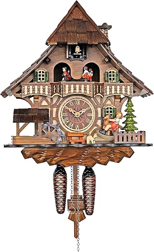 Cuckoo Clock Quartz-movement Chalet-Style 32cm by Engstler