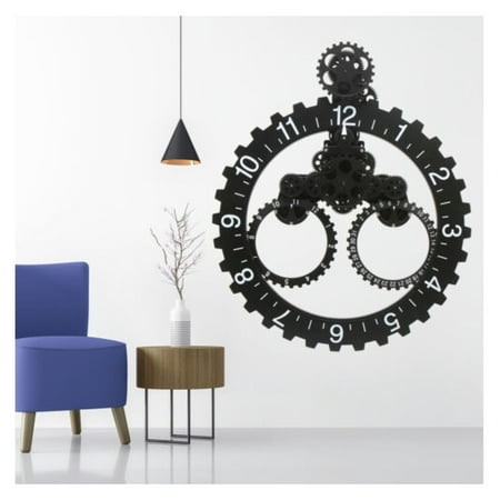 DazzAura 27 Large Industrial Metal Gear Wall Clock Mechanical Moving Gear Clock Decor US