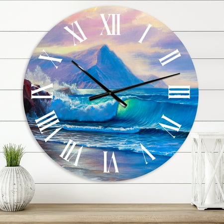 Designart 1 in Coastal Wall Clock