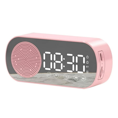 Designice Radio Alarm Clock Alarm Clock for Office Alarm Clock Radio for Bedroom Small Alarm Clock with Radio Digital Clock Alarm Clocks Mirror for Senior Teens Kids handsome