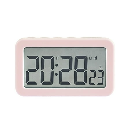 Digital Alarm Clock Battery Operated 12/24H LCD Display Desktop Clock with Snooze Mode Timer