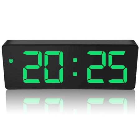 Digital Alarm Clock, HFDR Large LED Display Big Number Alarm Clock for Bedroom Bedside with USB Charger, Loud Dual Alarms, Battery Backup, Adjustable Brightness Dimmer Snooze 12/24H