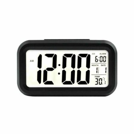 Digital Bedside LED Snooze Alarm Clock Time Temperature Day/Night Mode Clock