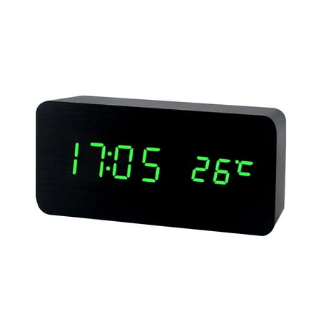 Digital Clock Modern Silent Industrial Contemporary Clocks LED Alarm Temperature Mute