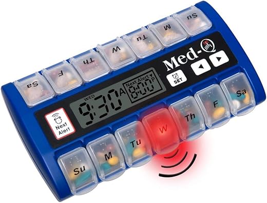 Digital Pill Box, Single Beep Alarm and LED Alert