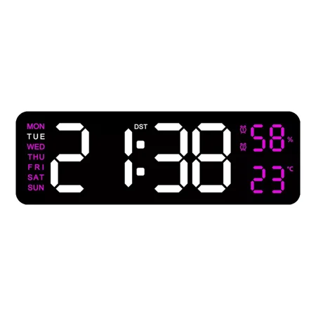 Digital Wall Clock Large Display Multi functional electronic alarm clock hang