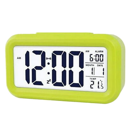 Electronic alarm clock luminous smart clock student children creative LED digital alarm clock gift - green